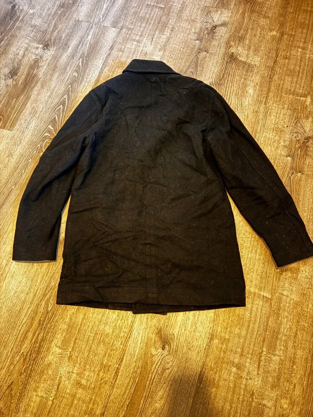 J Crew Men's Dock Peacoat, mens, black, medium tall